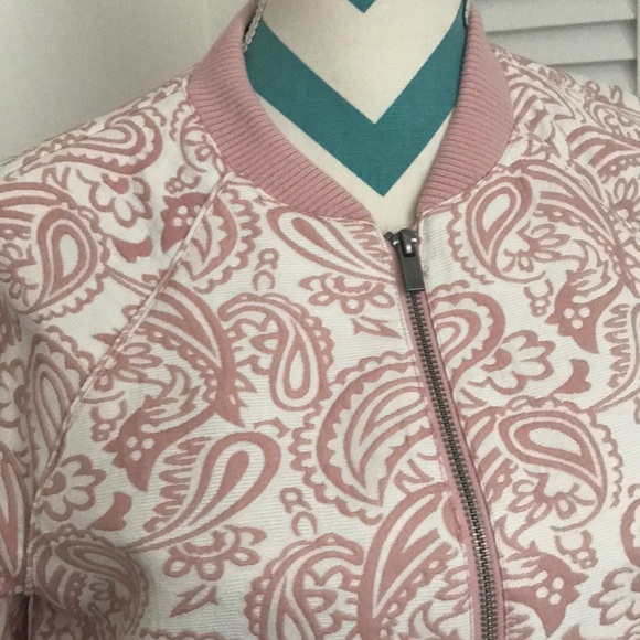 Victoria Beckham Jacquard Bomber Jacket Blush - M - Picture 4 of 8